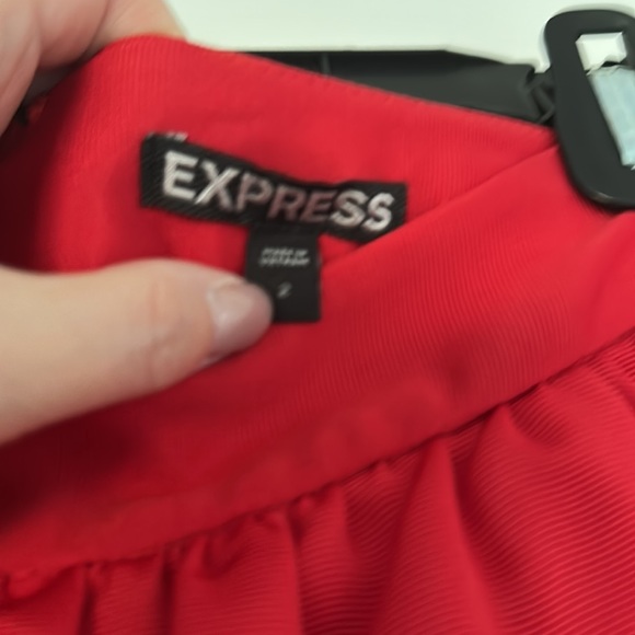 Express A Line Red skirt - Picture 2 of 2